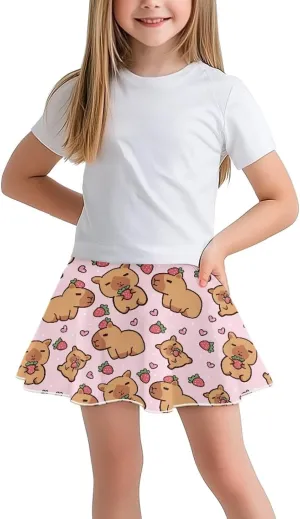 Girls' Sport Skirts 2-in-1 Tennis Running Skorts with Built-in Shorts Quickly Dry and Breathable