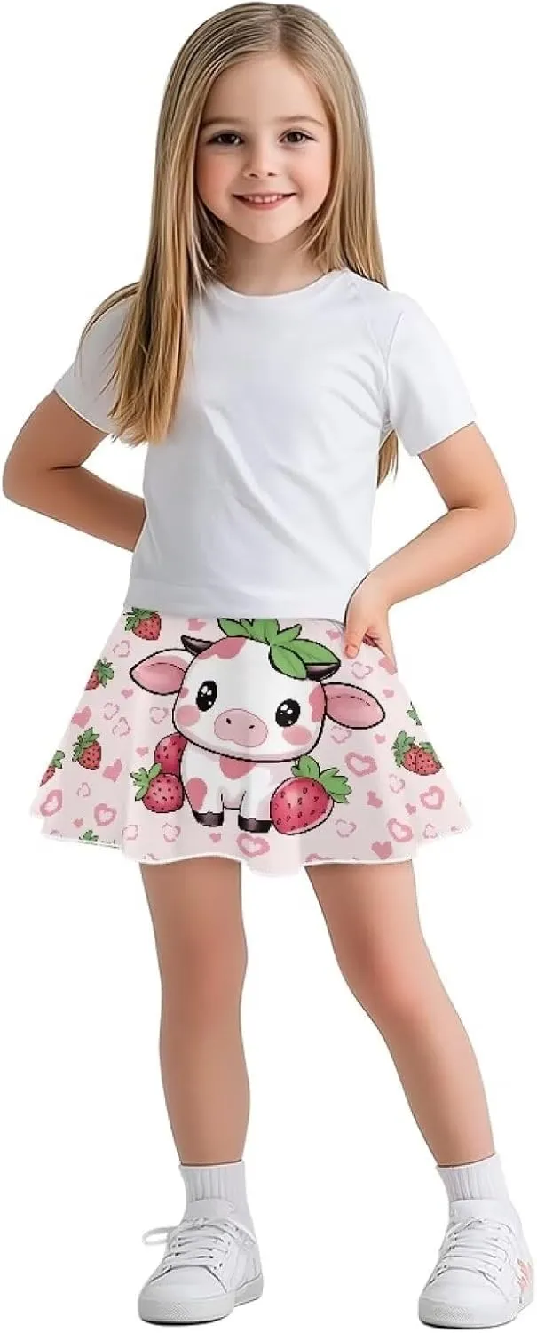 Girls' Sport Skirts 2-in-1 Tennis Running Skorts with Built-in Shorts Quickly Dry and Breathable