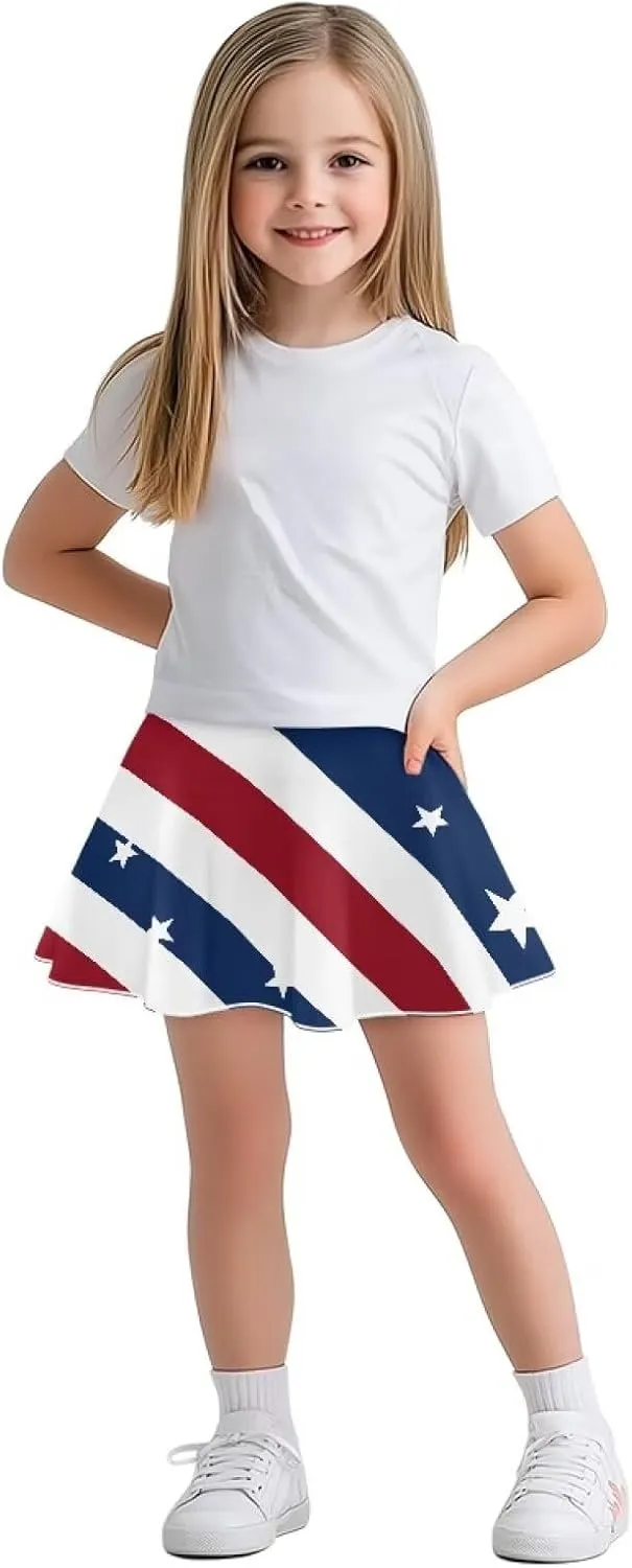 Girls' Sport Skirts 2-in-1 Tennis Running Skorts with Built-in Shorts Quickly Dry and Breathable