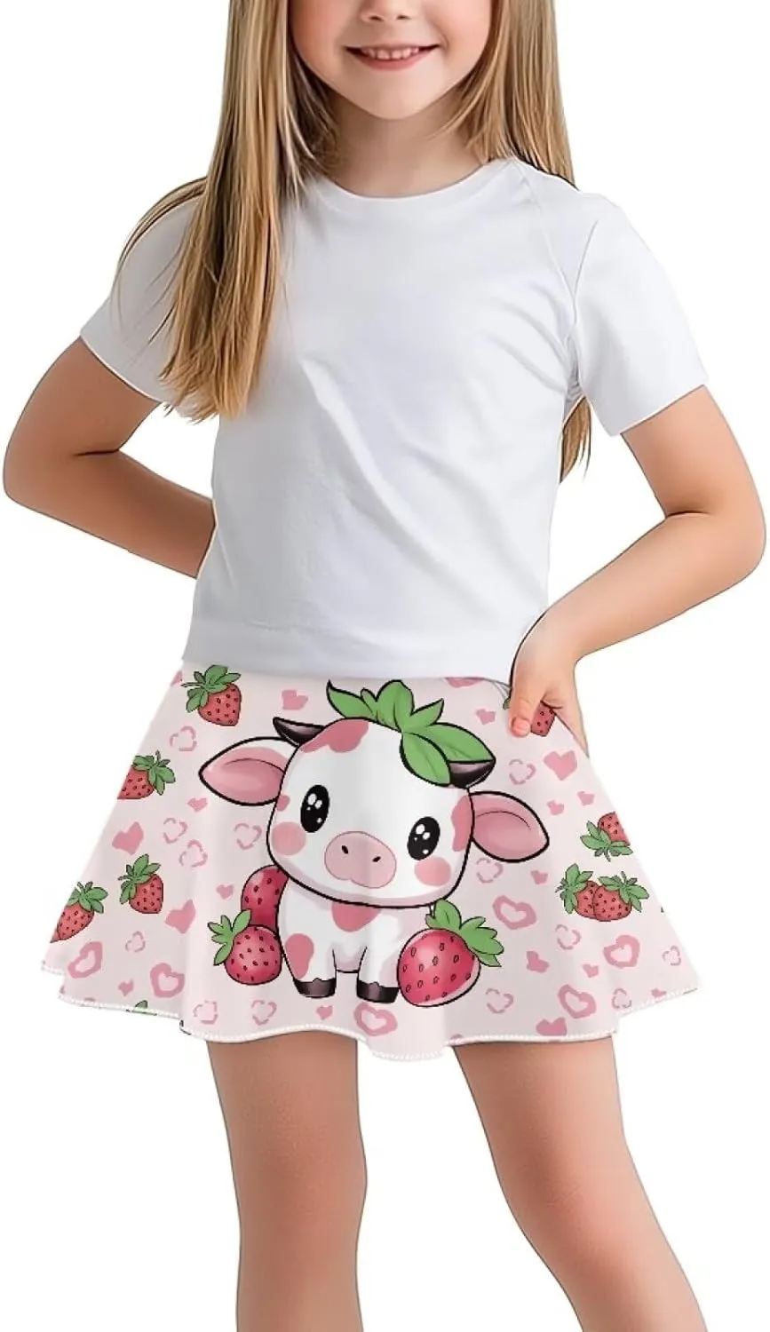Girls' Sport Skirts 2-in-1 Tennis Running Skorts with Built-in Shorts Quickly Dry and Breathable