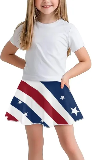 Girls' Sport Skirts 2-in-1 Tennis Running Skorts with Built-in Shorts Quickly Dry and Breathable