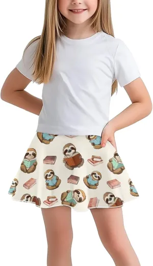 Girls' Sport Skirts Tennis Running Skorts with Built-in Shorts 5-14 Years Old Kids