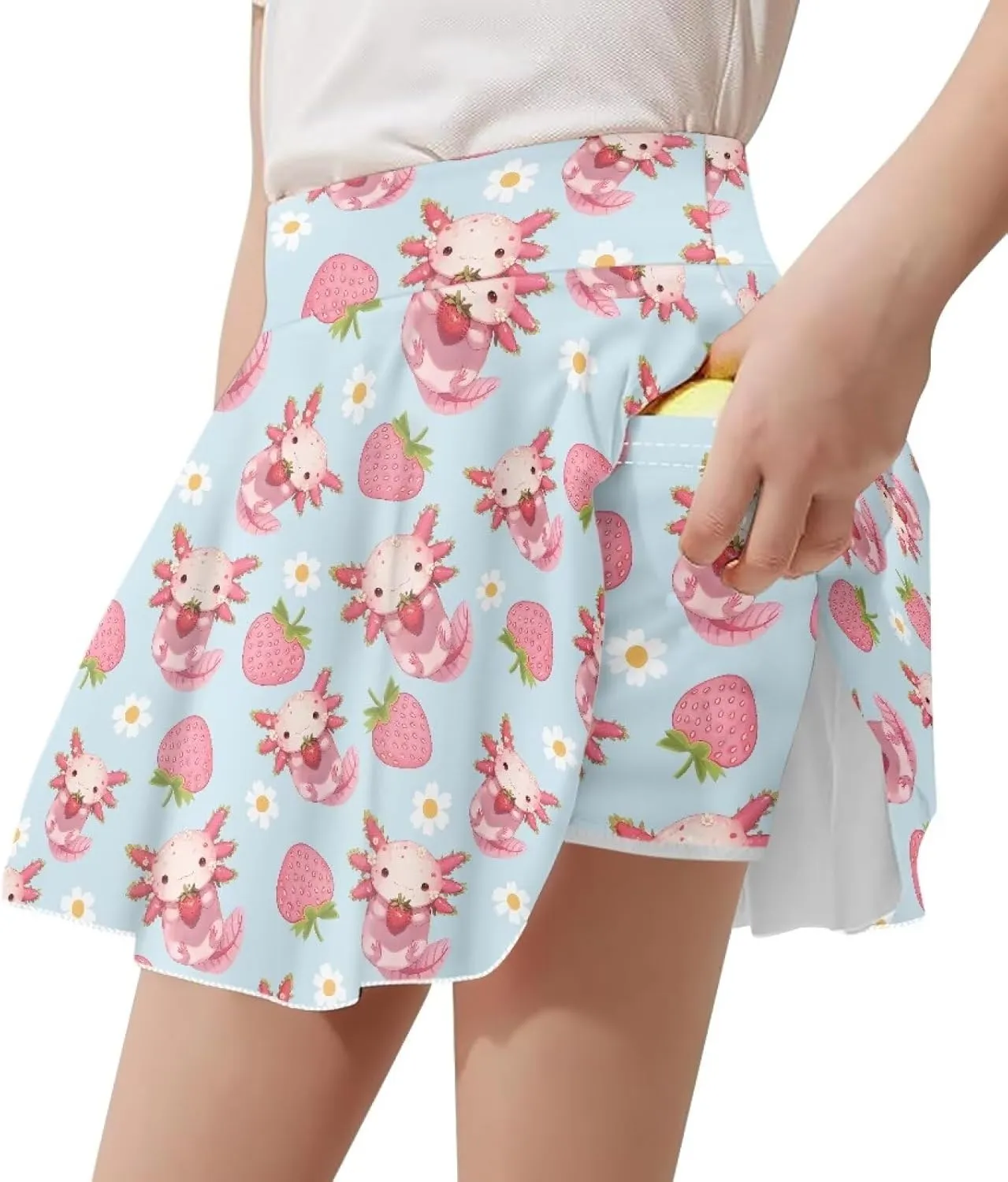 Girls' Sport Skirts Tennis Running Skorts with Built-in Shorts 5-14 Years Old Kids