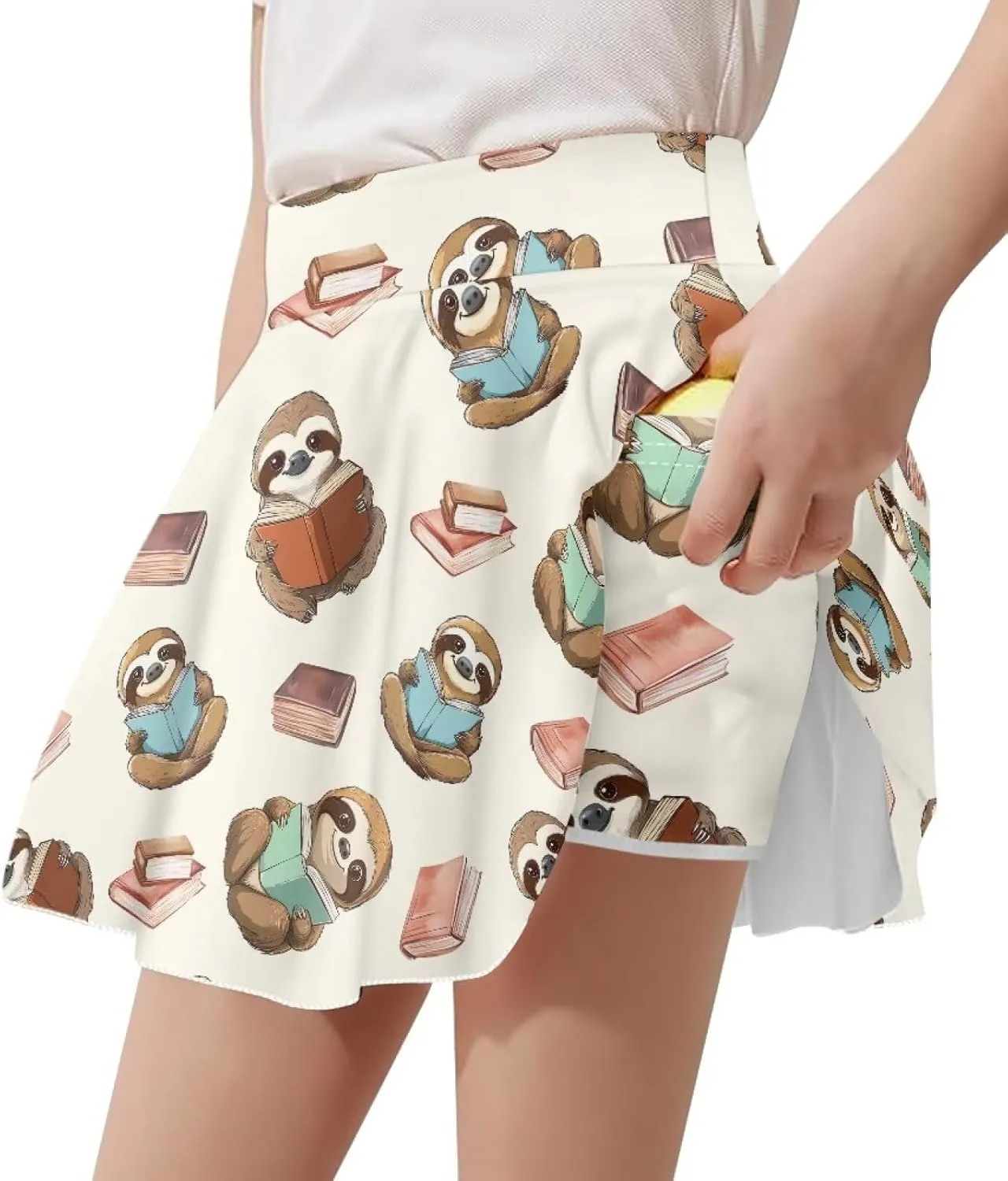 Girls' Sport Skirts Tennis Running Skorts with Built-in Shorts 5-14 Years Old Kids