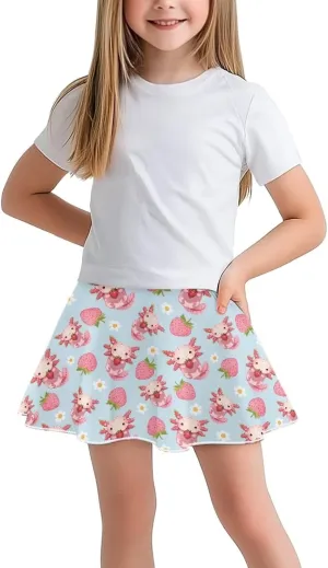 Girls' Sport Skirts Tennis Running Skorts with Built-in Shorts 5-14 Years Old Kids
