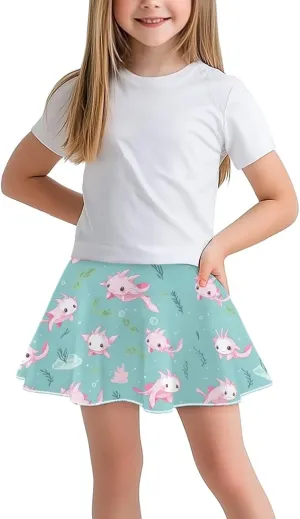 Girls' Sport Skirts Tennis Running Skorts with Built-in Shorts 5-14 Years Old Kids
