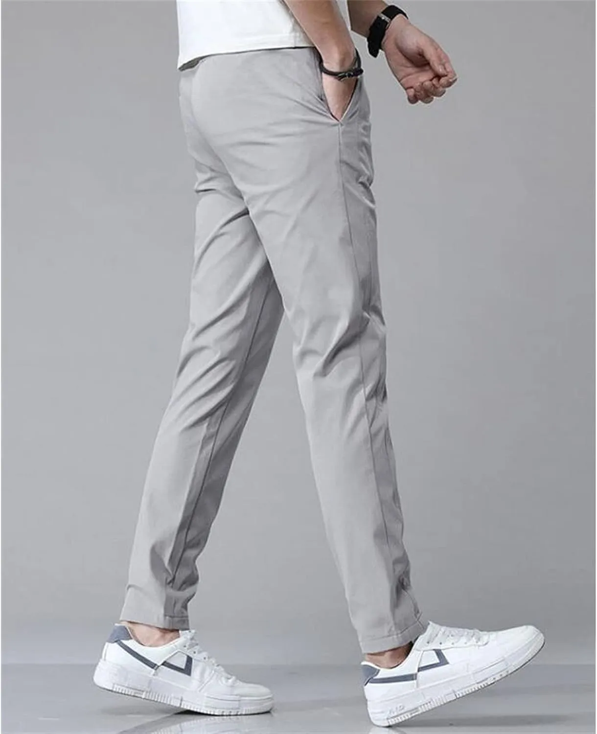 Glidepants for Men, Quick Dry Pull-On Stretch Pants, Men's Summer Glide Solid Color Slim Fit Lightweight Jogging Pants