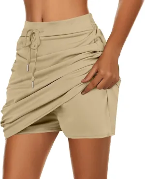 Golf Skirts for Woman with Pockets Silicone Grippers Tennis Skirt Inner Shorts Athletic Pickleball Running Skort