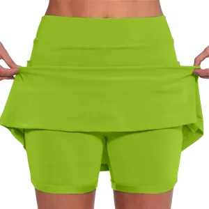 Golf Skirts for Women with Shorts Long Womens Running Shorts 5 inch Inseam no Liner Black Skirt for Women Cotton