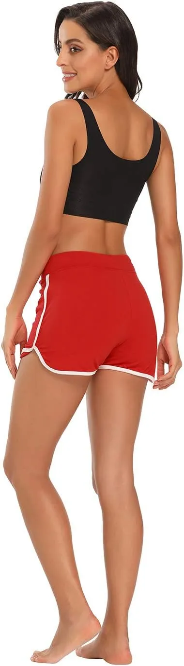 HDE Women's Retro Fashion Dolphin Running Workout Shorts