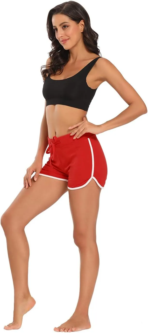 HDE Women's Retro Fashion Dolphin Running Workout Shorts