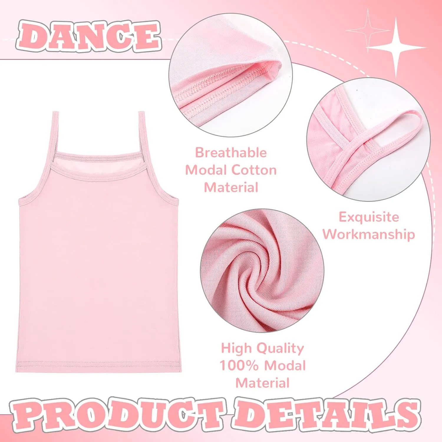 Hercicy 8 Packs Toddler Tank Tops Girls and Dance Shorts Toddler Sleeveless Strap Crop Gymnastics Yoga Shorts for Ballet