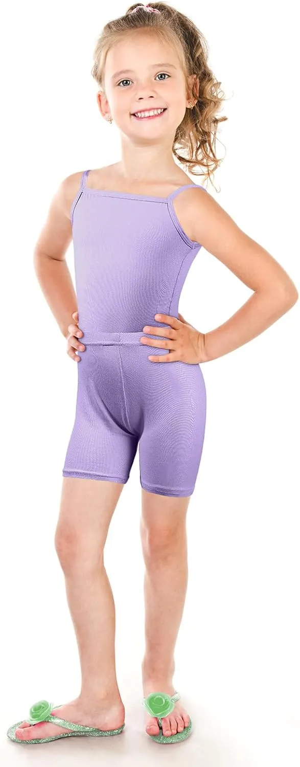 Hercicy 8 Packs Toddler Tank Tops Girls and Dance Shorts Toddler Sleeveless Strap Crop Gymnastics Yoga Shorts for Ballet