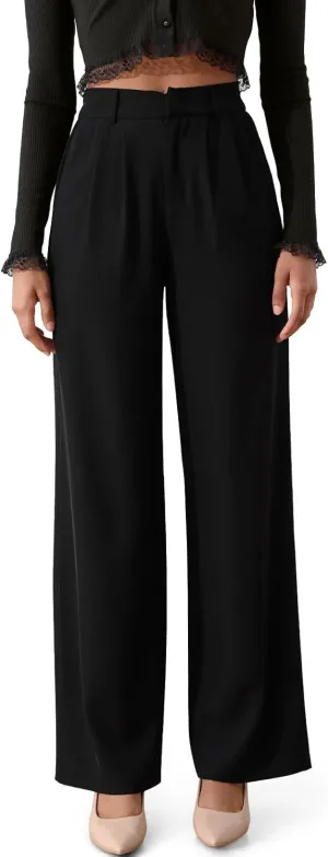 High Waisted Dress Pants for Women Wide Leg Work Pants Business Casual Straight Office Trousers for WomenStandard