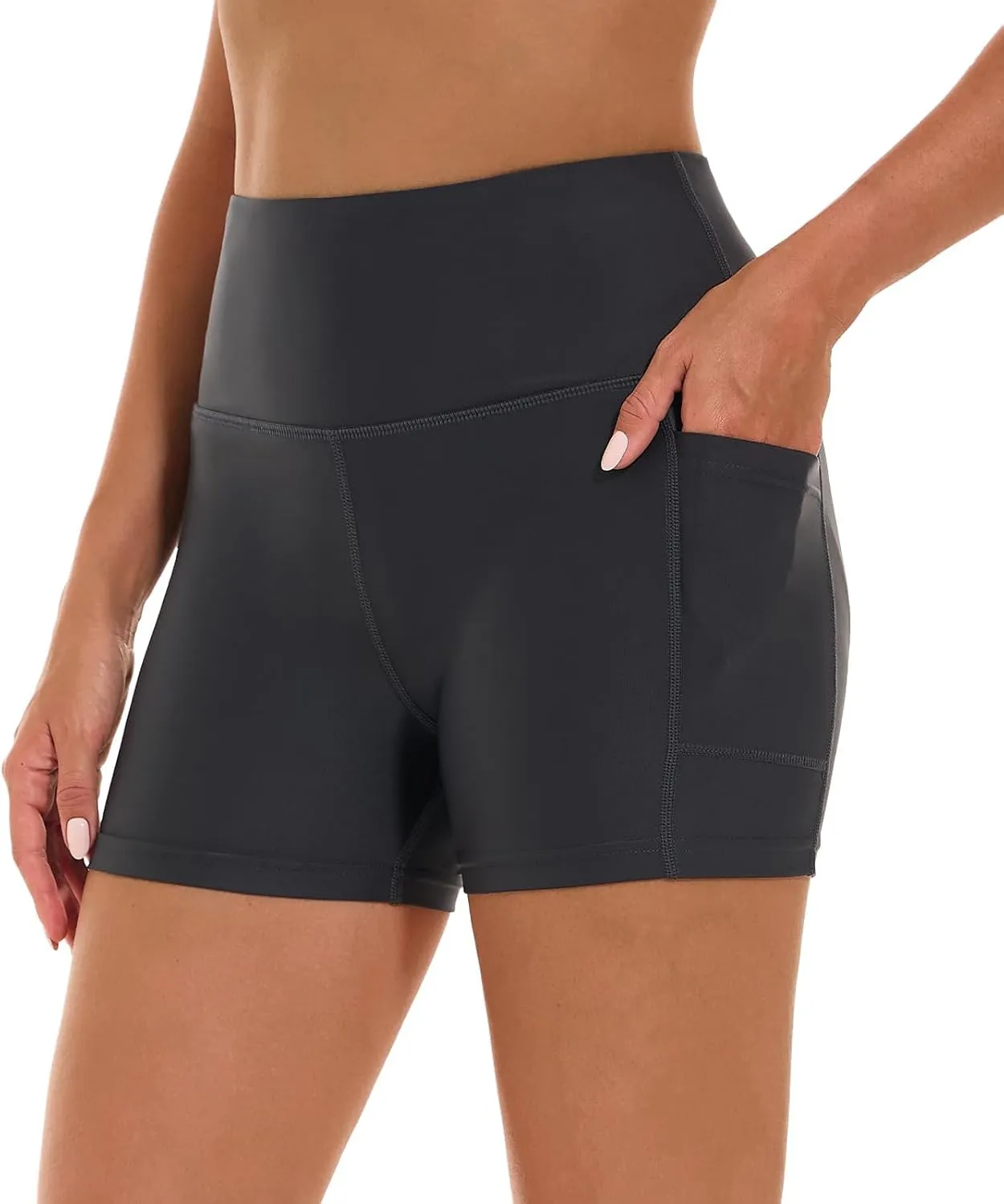 HODOSPORTS Women's 3''/5''/7''/9'' Swim Shorts UPF 50  High Waisted Board Shorts with Pockets Liner Quick Dry Swimsuit Bottom