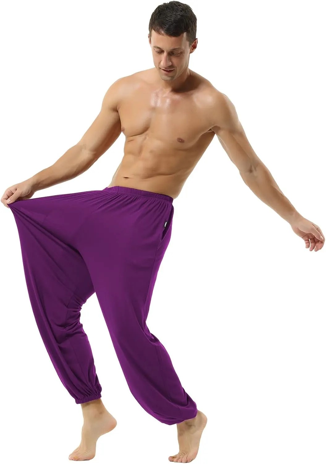 Hoerev Men Women Super Soft Yoga Pants Trousers Taiji Lounge Pant