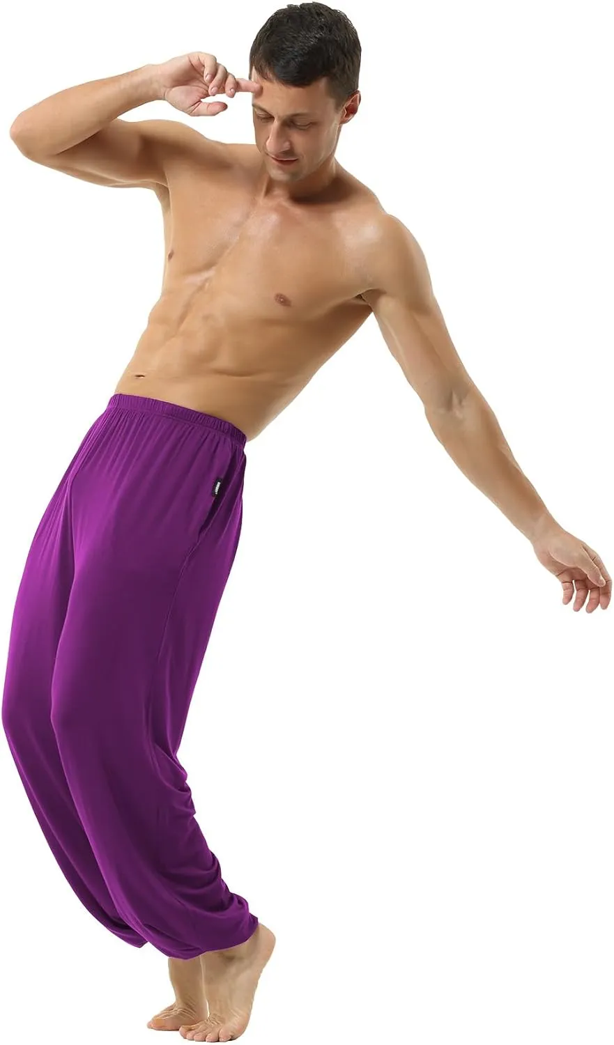 Hoerev Men Women Super Soft Yoga Pants Trousers Taiji Lounge Pant