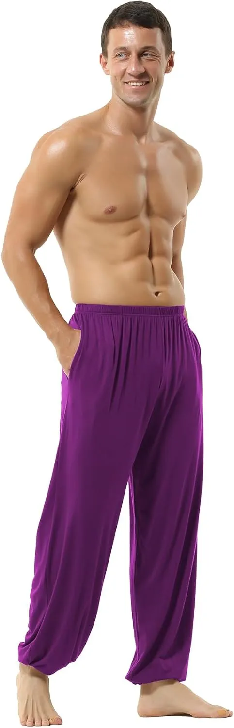 Hoerev Men Women Super Soft Yoga Pants Trousers Taiji Lounge Pant