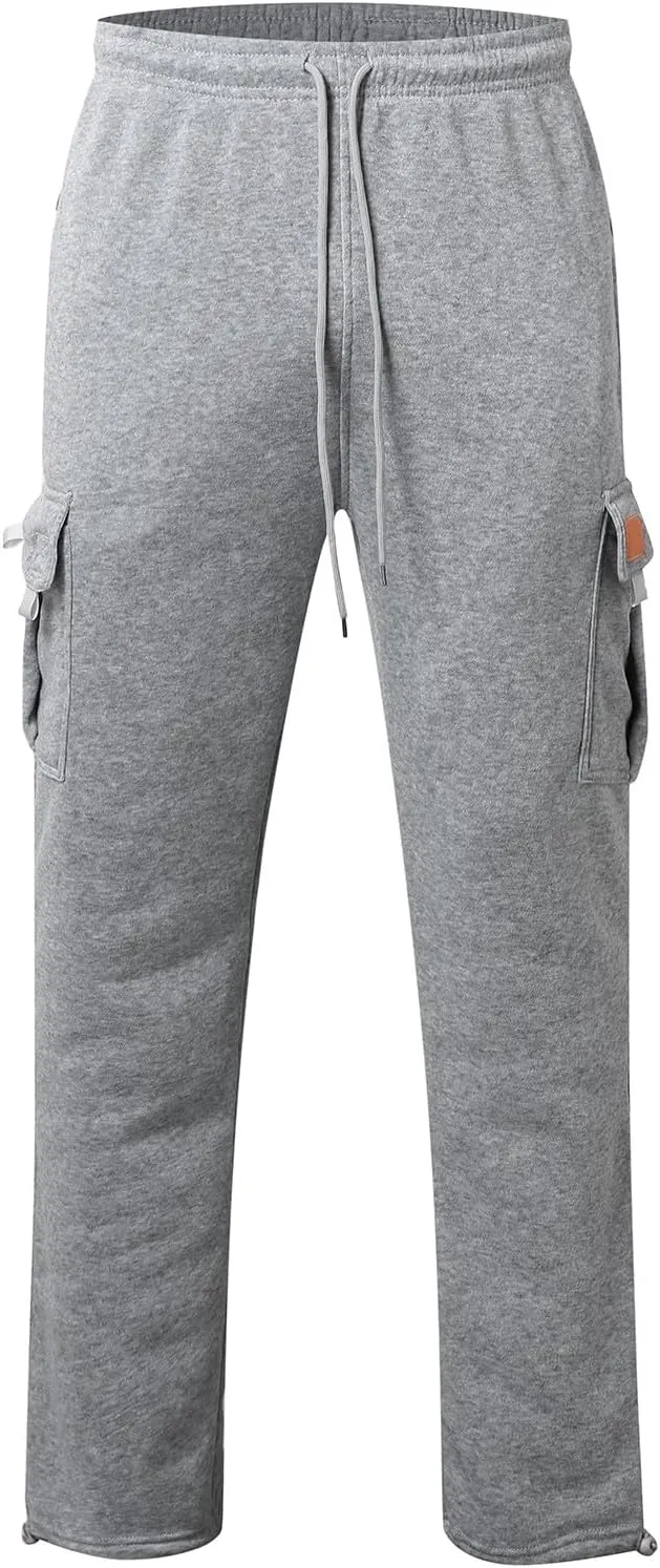 Joggers for Men Casual Solid Pants Leggings Trousers Tooling Multi-Pocket Men's Color Men's Pants Slim Fit Track