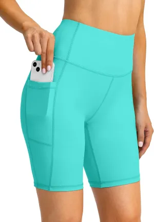 Kayrth Women's 7" High Waisted Swim Shorts with Side Pockets UPF50  Board Swimsuit Shorts for Women Bathing Suit Bottoms