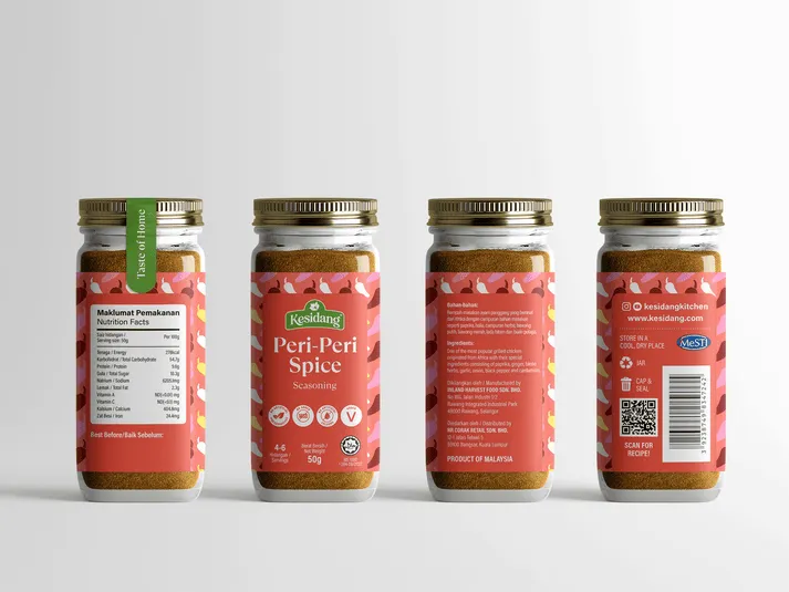 Kesidang Seasoning 50g Jar: Peri-Peri Spice