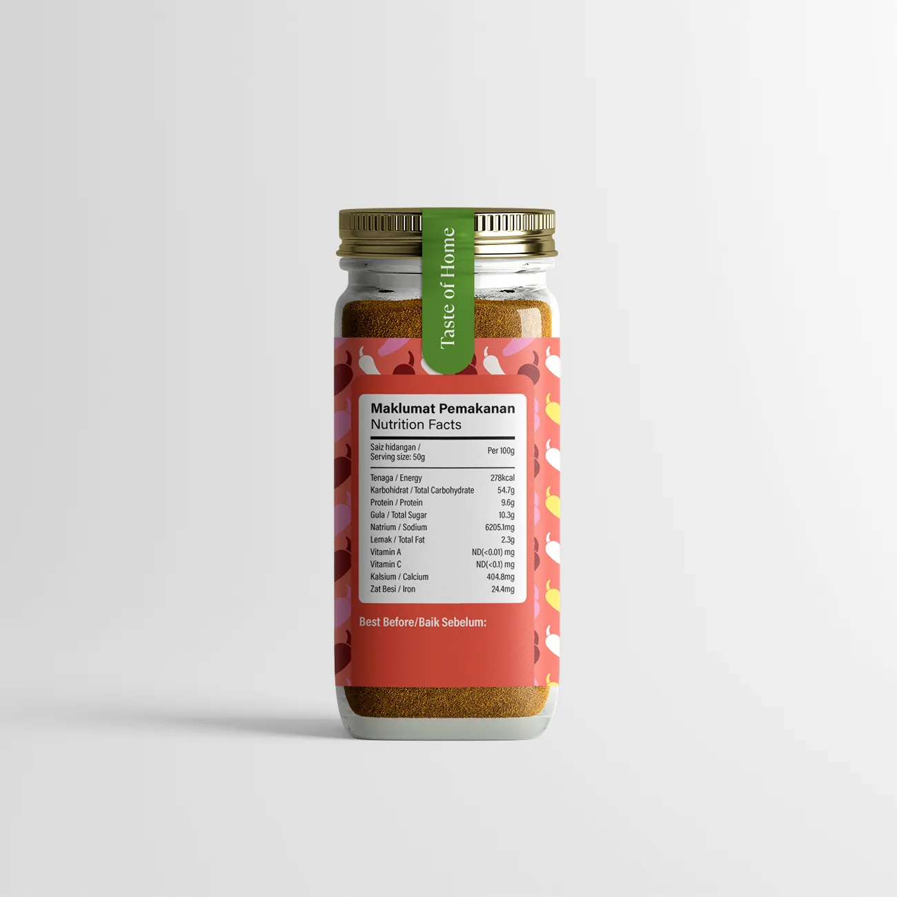 Kesidang Seasoning 50g Jar: Peri-Peri Spice