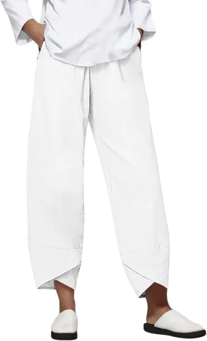 Lady Trouser Pant Summer Pants High Casual Waist Long Solid Cotton Pants 70s Pants Women Sexy Lounging