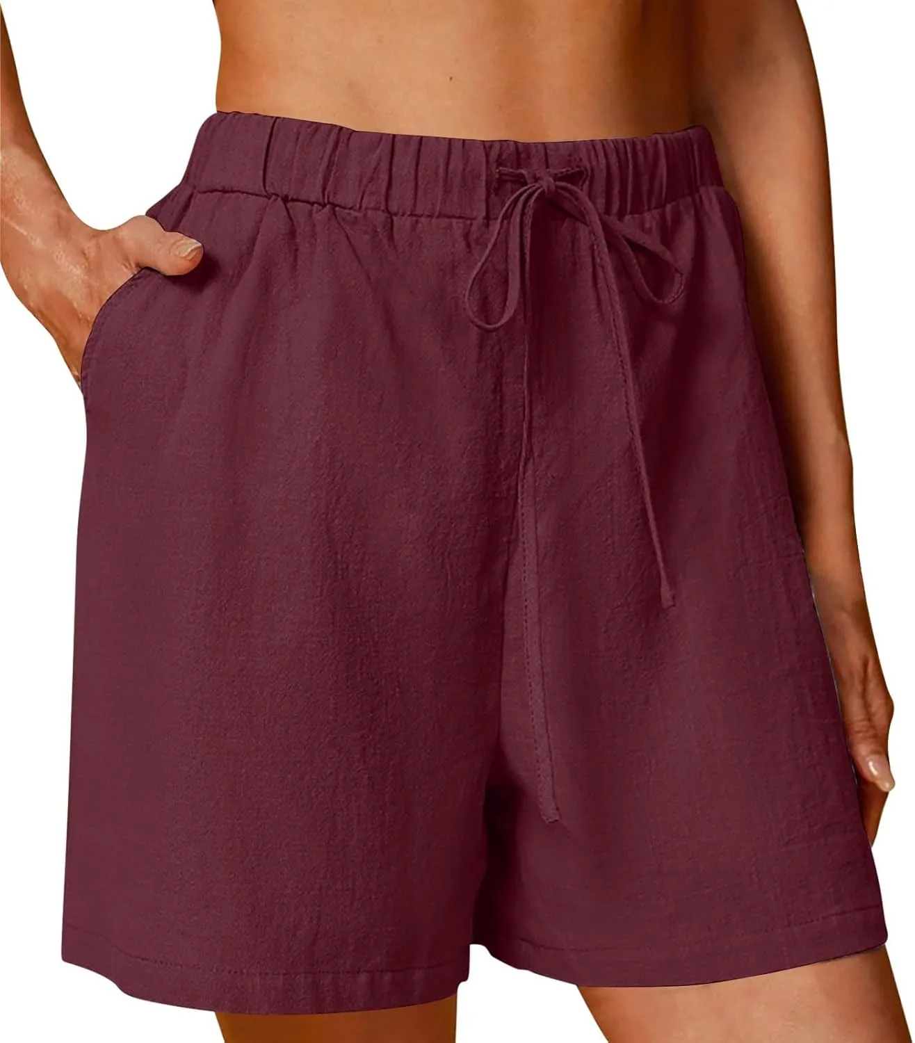 LCMTWX Khaki Women's Athletic Hiking Quick Shorts