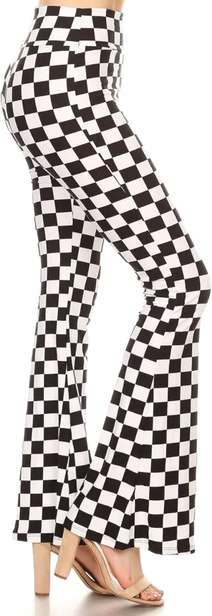 Leggings Depot Women's Ultra Soft Popular Printed Stylish Palazzo Pants BAT3