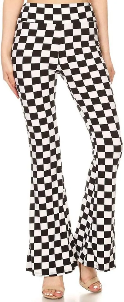 Leggings Depot Women's Ultra Soft Popular Printed Stylish Palazzo Pants BAT3