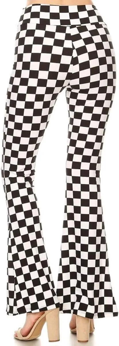 Leggings Depot Women's Ultra Soft Popular Printed Stylish Palazzo Pants BAT3