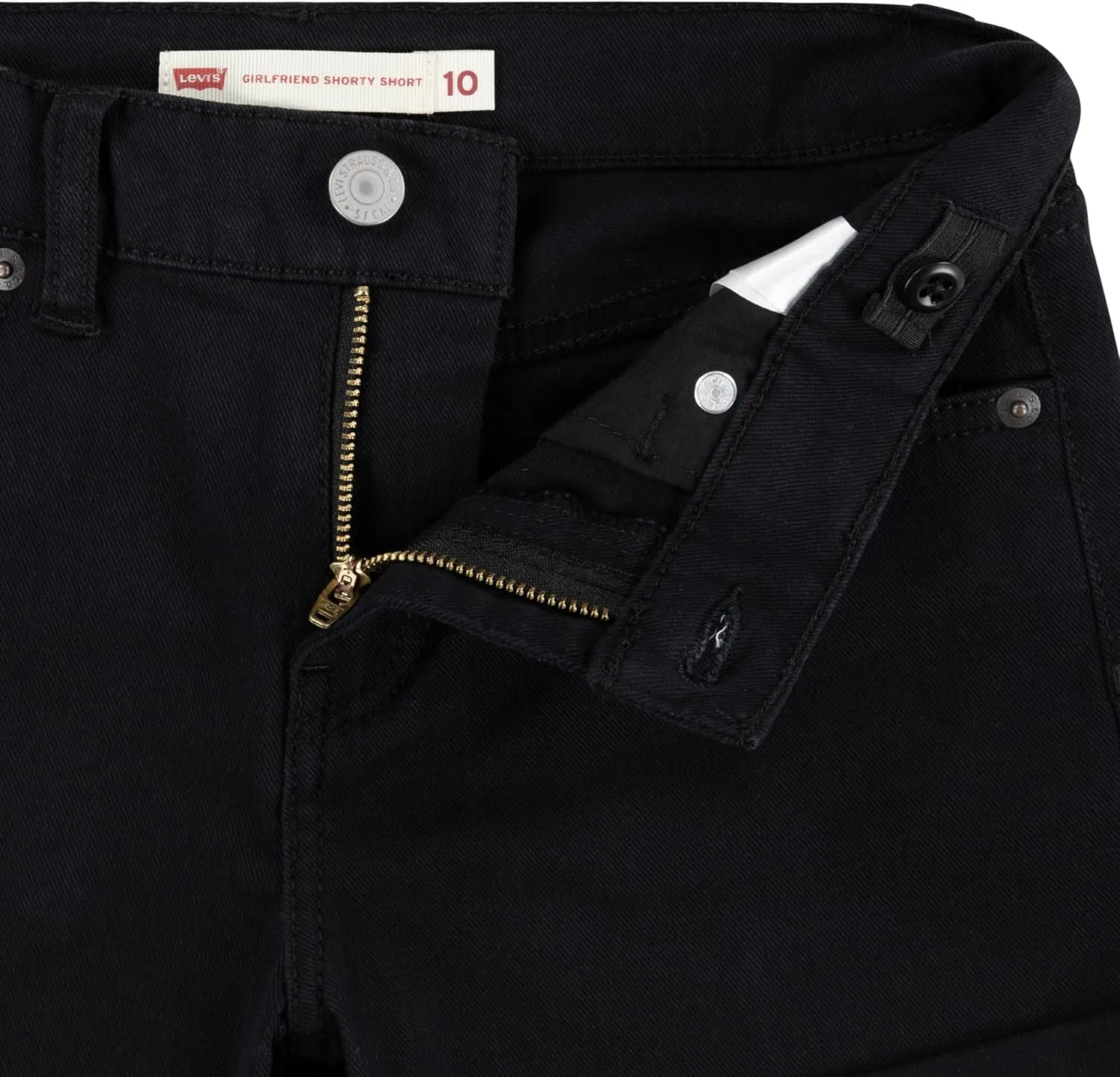 Levi's Girls' Girlfriend Fit Denim Shorty Shorts