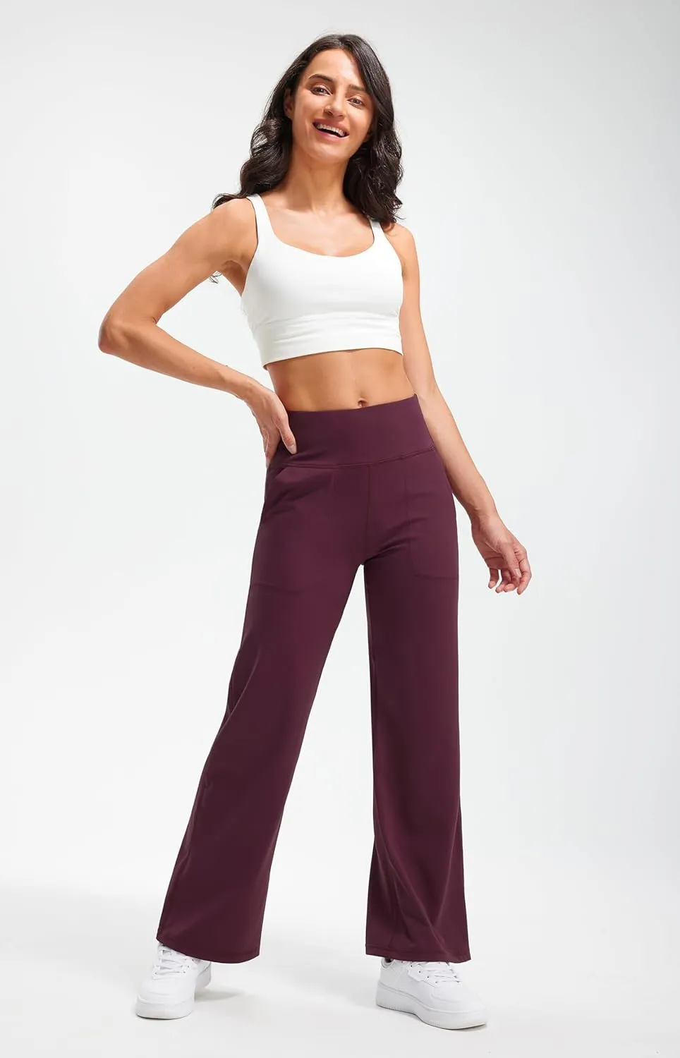 Libin Yoga Pants Women Wide Leg Pants 29"/31" High Waist Comfy Stretch Casual Loose Track Sweatpants Women with Pockets