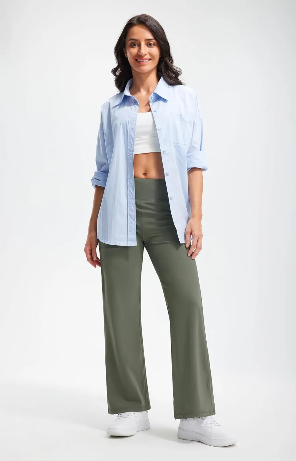 Libin Yoga Pants Women Wide Leg Pants 29"/31" High Waist Comfy Stretch Casual Loose Track Sweatpants Women with Pockets