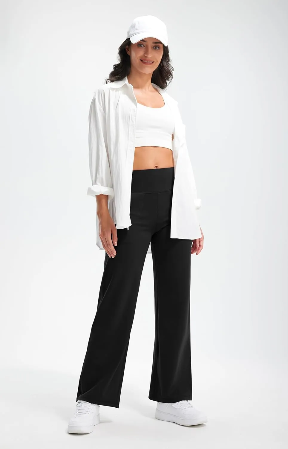 Libin Yoga Pants Women Wide Leg Pants 29"/31" High Waist Comfy Stretch Casual Loose Track Sweatpants Women with Pockets