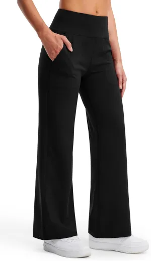 Libin Yoga Pants Women Wide Leg Pants 29"/31" High Waist Comfy Stretch Casual Loose Track Sweatpants Women with Pockets