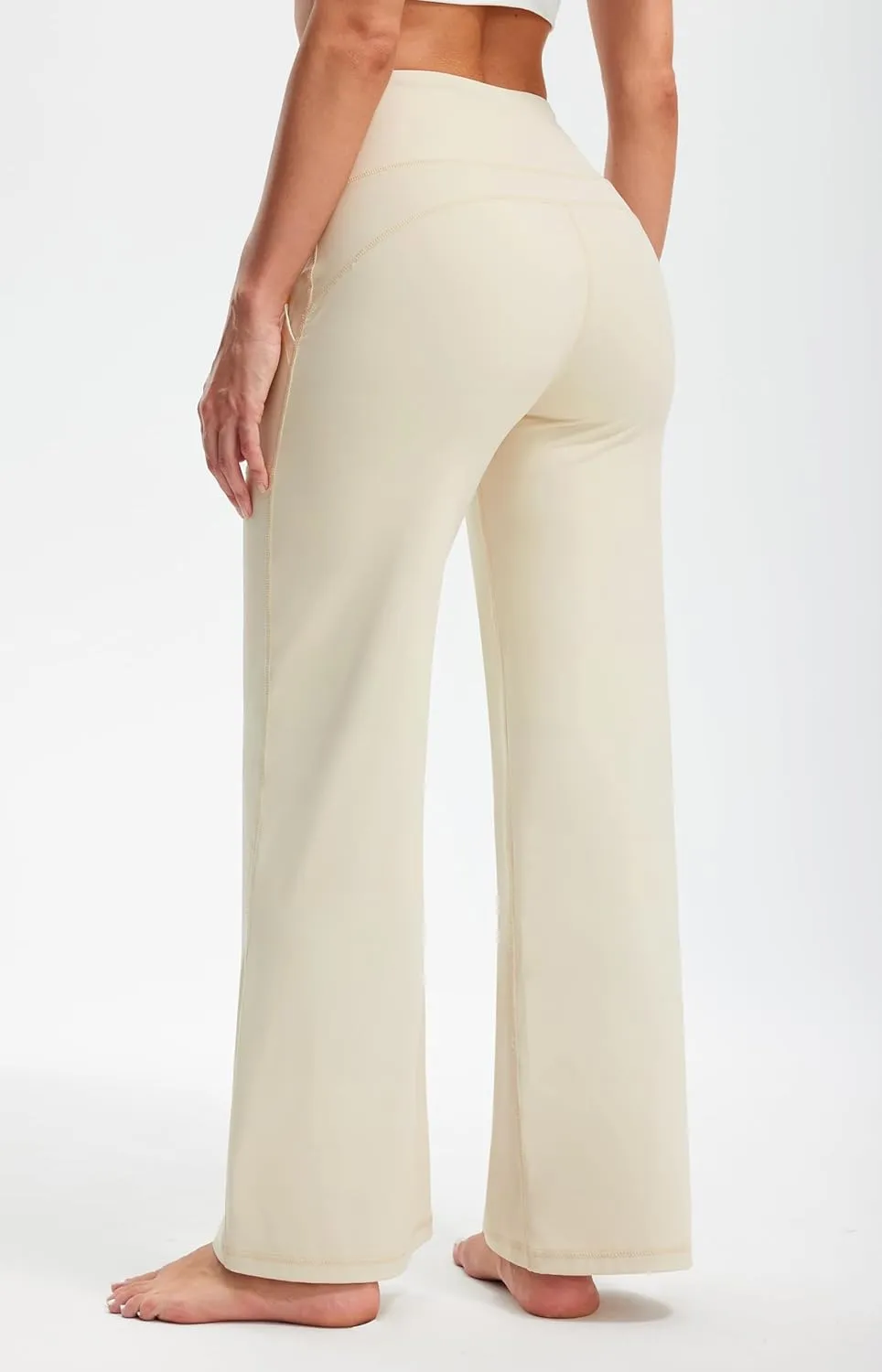 Libin Yoga Pants Women Wide Leg Pants 29"/31" High Waist Comfy Stretch Casual Loose Track Sweatpants Women with Pockets