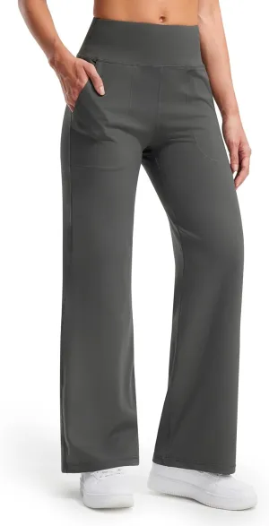 Libin Yoga Pants Women Wide Leg Pants 29"/31" High Waist Comfy Stretch Casual Loose Track Sweatpants Women with Pockets