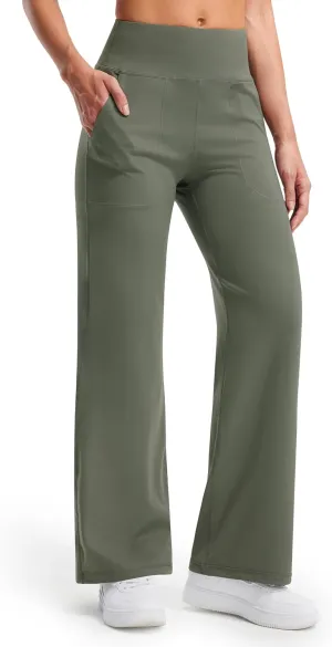 Libin Yoga Pants Women Wide Leg Pants 29"/31" High Waist Comfy Stretch Casual Loose Track Sweatpants Women with Pockets