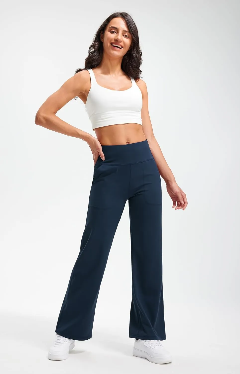 Libin Yoga Pants Women Wide Leg Pants 29"/31" High Waist Comfy Stretch Casual Loose Track Sweatpants Women with Pockets
