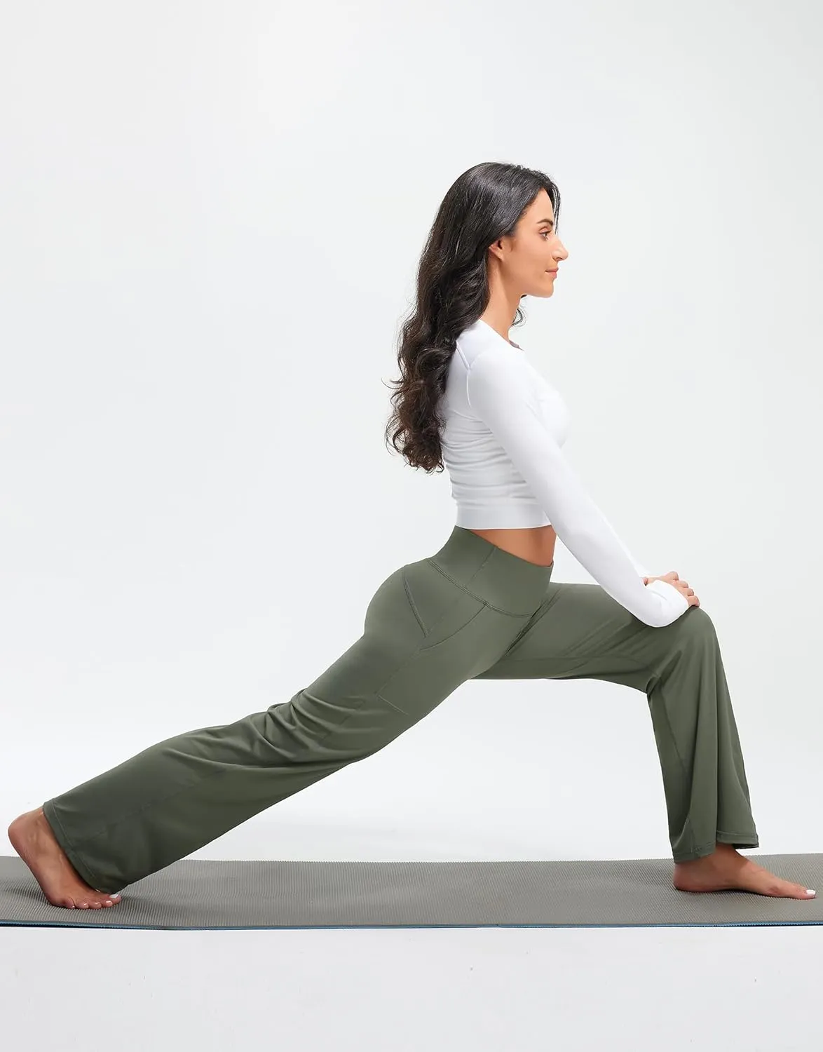 Libin Yoga Pants Women Wide Leg Pants 29"/31" High Waist Comfy Stretch Casual Loose Track Sweatpants Women with Pockets