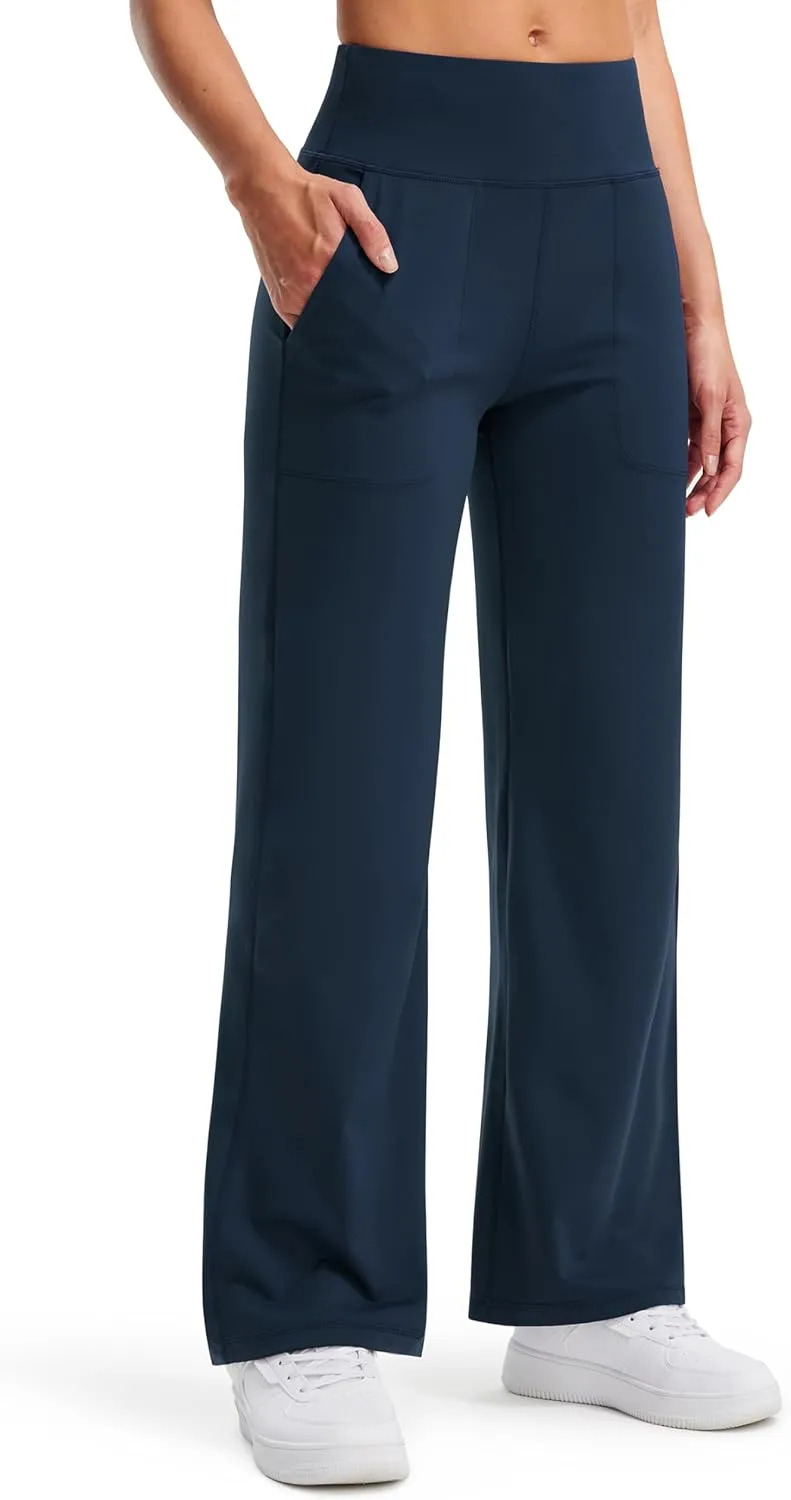 Libin Yoga Pants Women Wide Leg Pants 29"/31" High Waist Comfy Stretch Casual Loose Track Sweatpants Women with Pockets