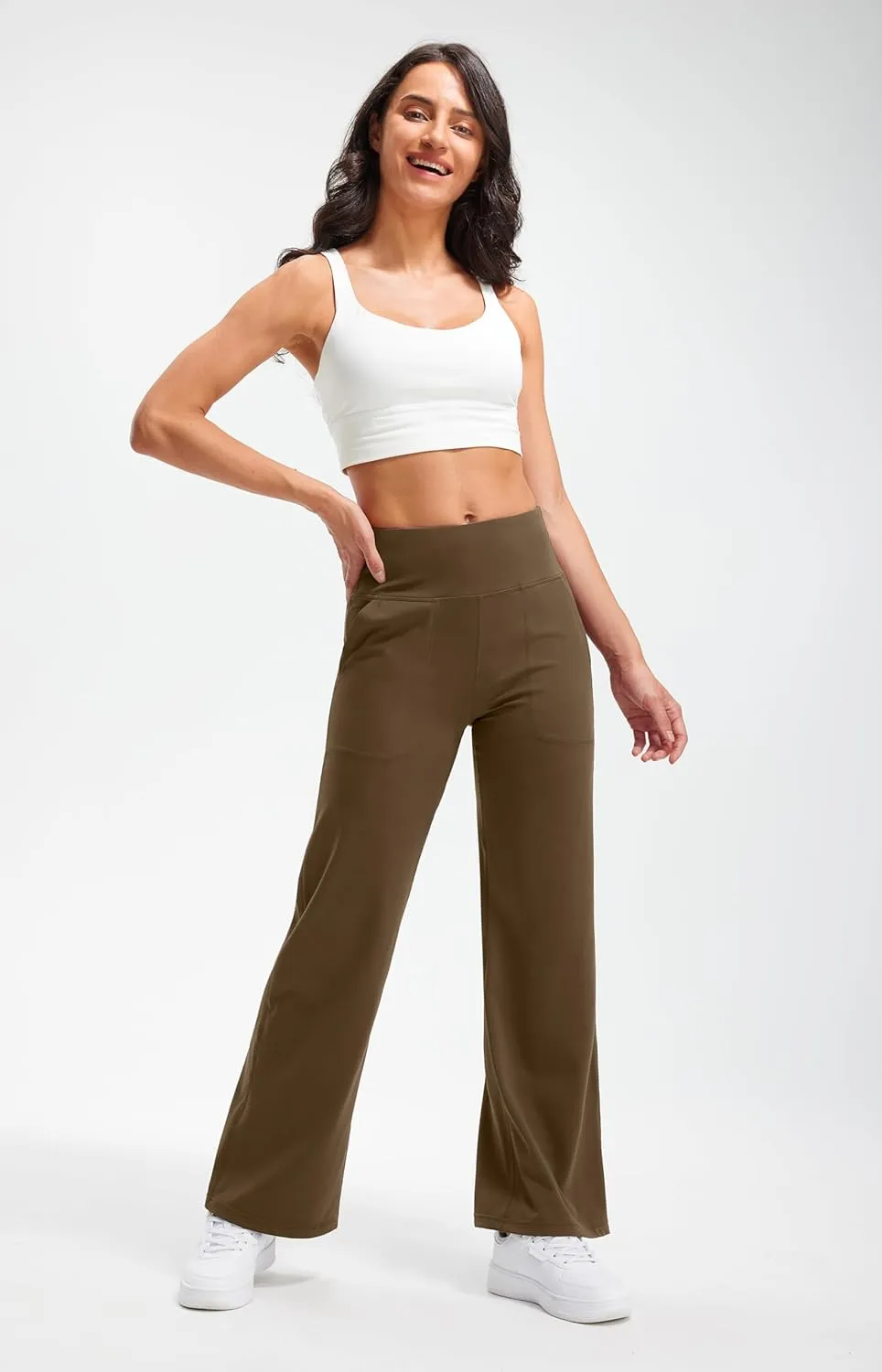 Libin Yoga Pants Women Wide Leg Pants 29"/31" High Waist Comfy Stretch Casual Loose Track Sweatpants Women with Pockets