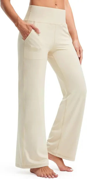 Libin Yoga Pants Women Wide Leg Pants 29"/31" High Waist Comfy Stretch Casual Loose Track Sweatpants Women with Pockets