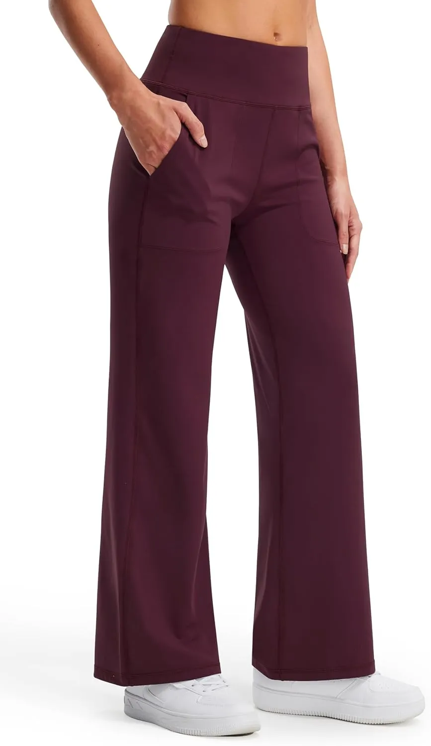 Libin Yoga Pants Women Wide Leg Pants 29"/31" High Waist Comfy Stretch Casual Loose Track Sweatpants Women with Pockets
