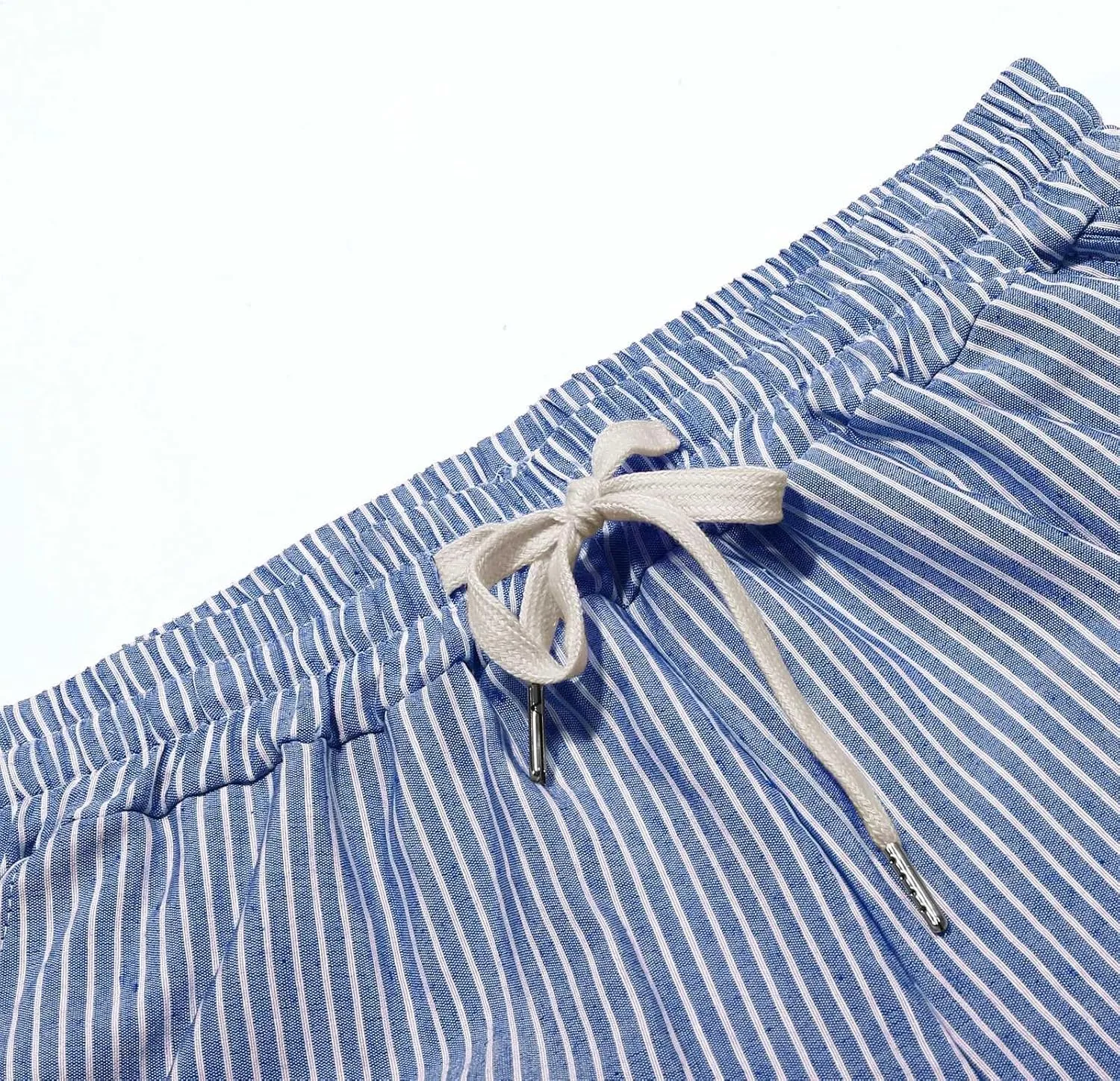 Linen Pants for Women, Peasant Pants Straight Leg Casual Linen Stripe Comfy