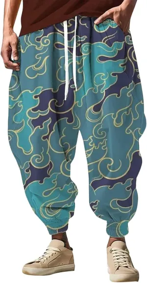 Loose Drop Crotch Trousers Fashion Street Feel Casual Sweatpants Men Cotton Baggy Hippih Yoga Harem Pants Harem