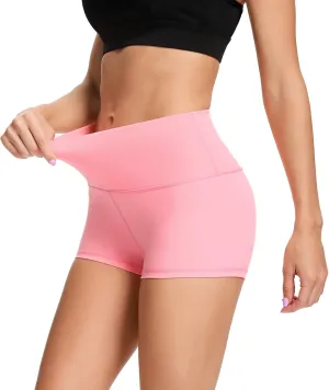 LXNMGO Women's 2"/7" High Waist Yoga Shorts Tummy Control Workout Running Biker Volleyball Shorts for Women with Side Pockets