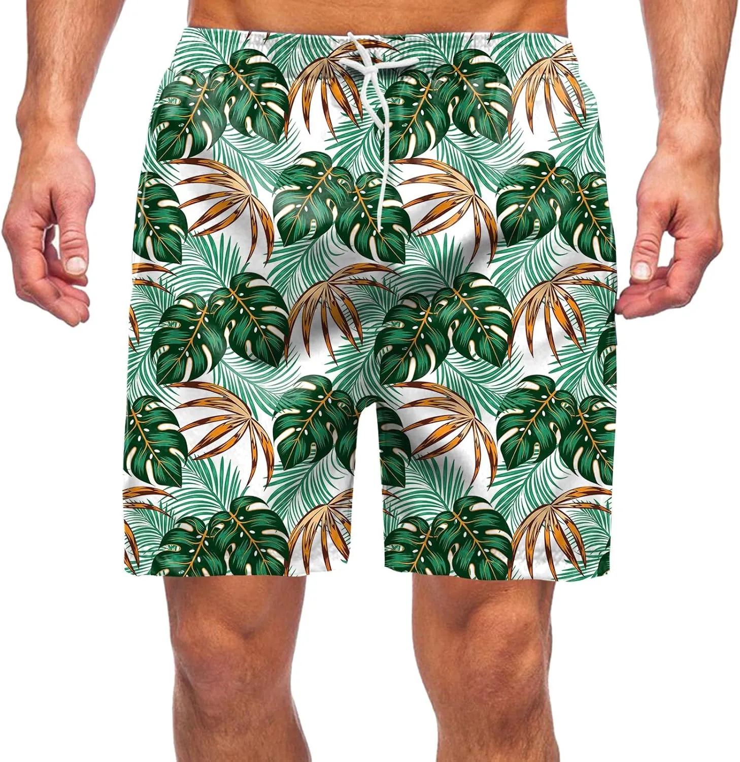 Men Denim Shorts and Fitness Sports Plus Size Five Quick Drying Beach Pants Shorts Leopard Print for Men Mens