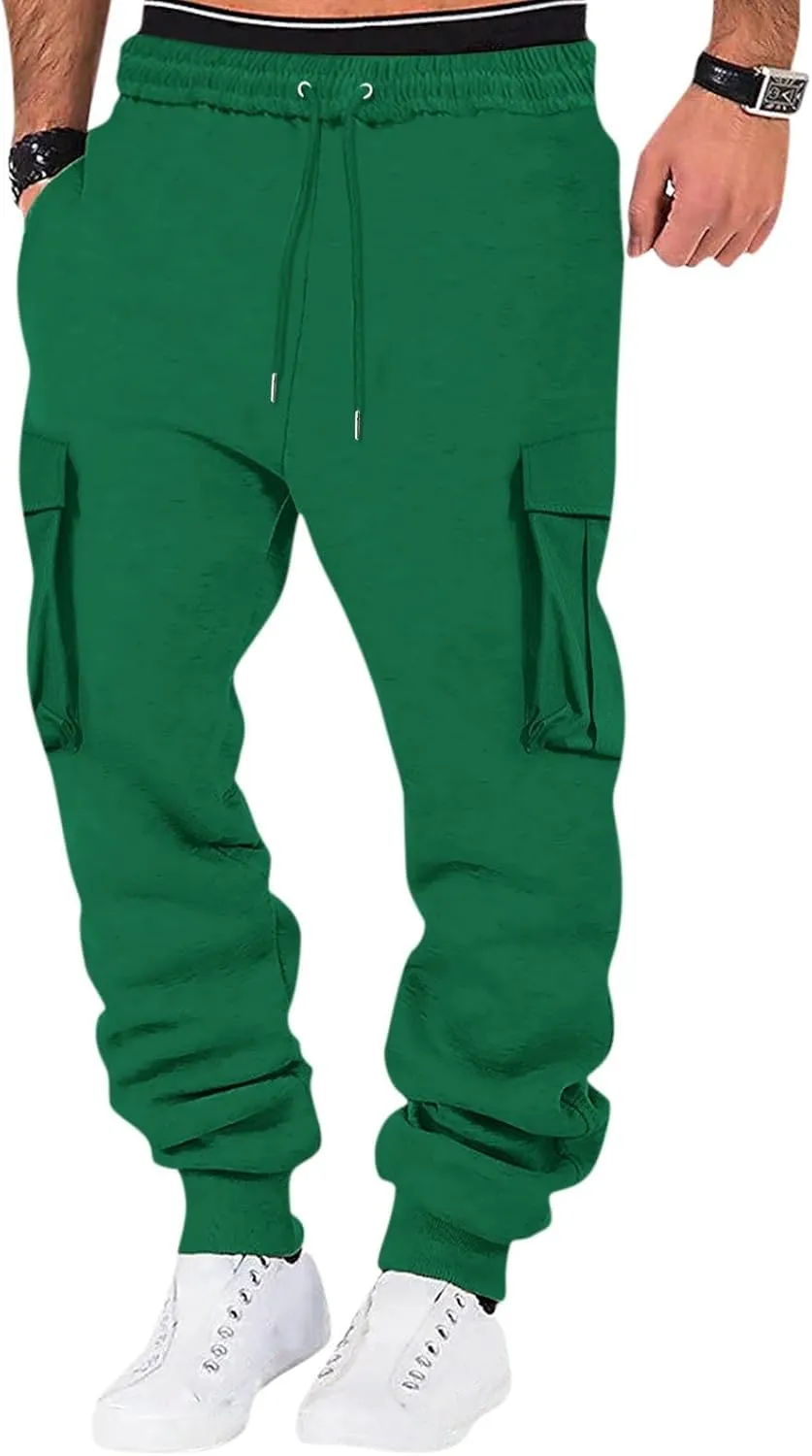 Men's Athletic Running Sweatpants Casual Sports Length Solid Mens Pants Men's Pants Men's Cotton Casual Sweatpants